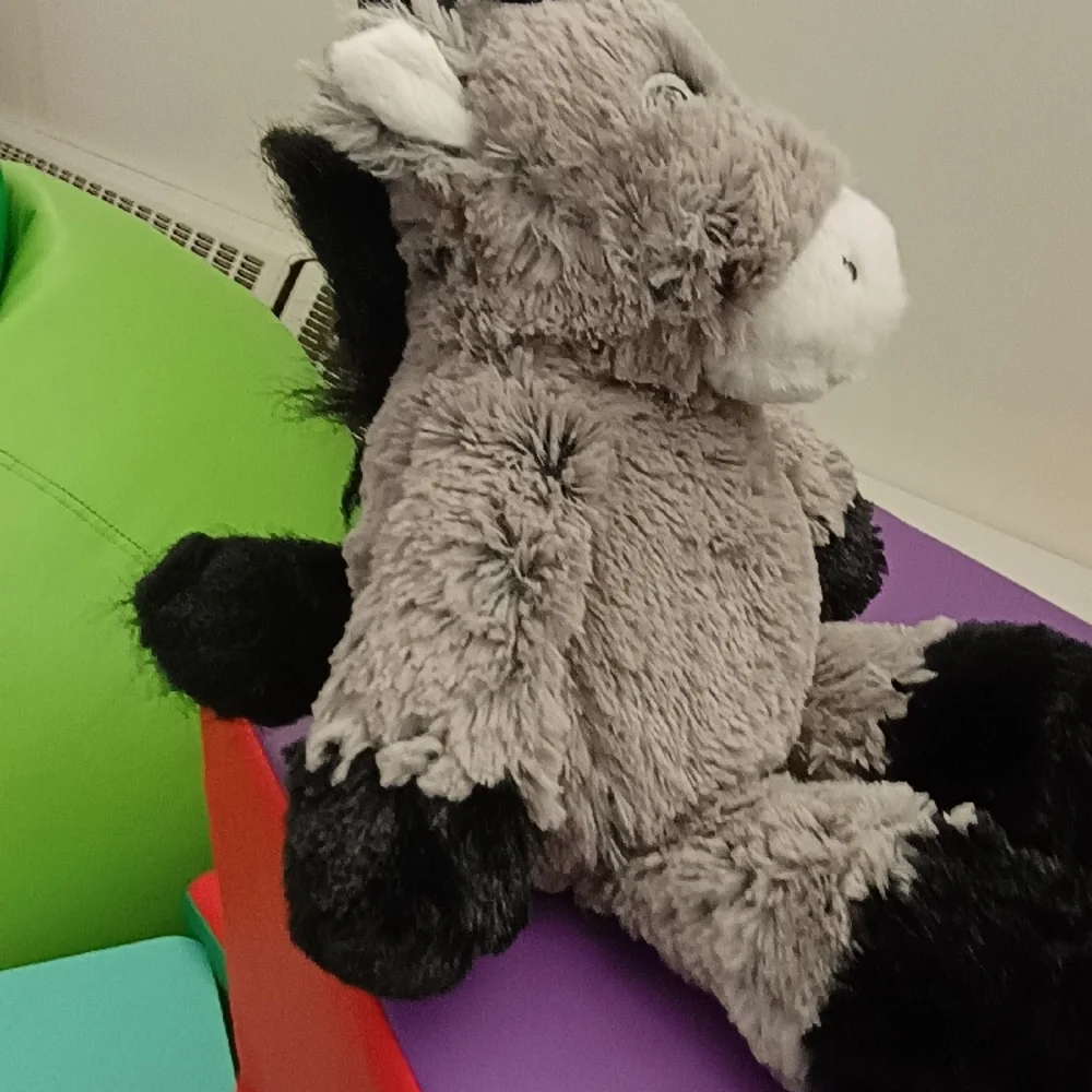 Hug Fun SITTING Mule DONKEY Gray and White Stuffed Animals Toys 14.5in - Picture 6 of 14